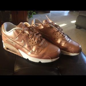 Nike rose gold sneakers